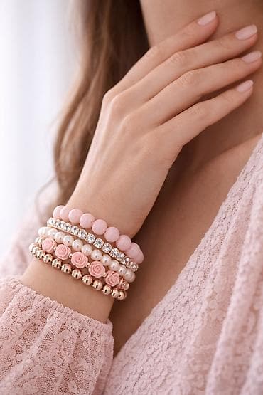 son model cantalar: Muncuq qolbaqlar. Şəkildə iki dəst var. 1-ci dəstə 5qolbaq daxildir — 2