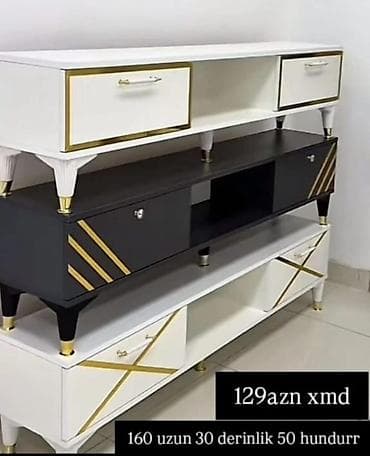 metbex sekilleri: TV altlığı / media konsolu - Ölçülər: 160 sm uzunluq, 30 sm dərinlik — 1