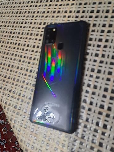 samsung tv ölçüleri: Samsung Galaxy A21S, rəng - Qara, Barmaq izi — 3