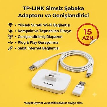 kamp store: TP-LINK Simsiz Şəbəkə Adapteri və Genişləndirici - Yüksək sürətli — 1