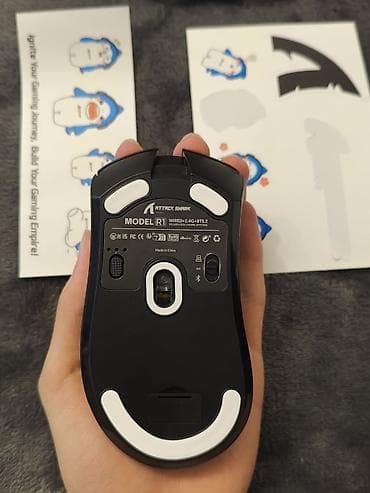 mini pc computer: Attack Shark Model R1 oyun siçanı - Üç rejim: kabel (USB‑C), 2.4 GHz — 3
