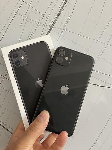 IPhone 11, 64 GB, Qara, Zəmanət, Face ID, Sənədlərlə