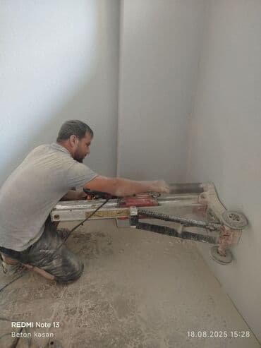 qabyuyan təmiri: #Betonkesme #betondeşmə Beton kubik kərpic - dən kəsim deşim — 25