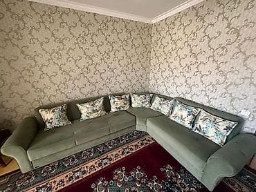 divan satisi: Künc divan – Madeyra brendi - Forma: L-şəkilli künc divan, 3 böyük — 1