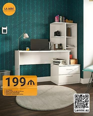 Yazı masası – La Mini dizaynı - Ölçülər: Dərinlik 50 sm, Hündürlük