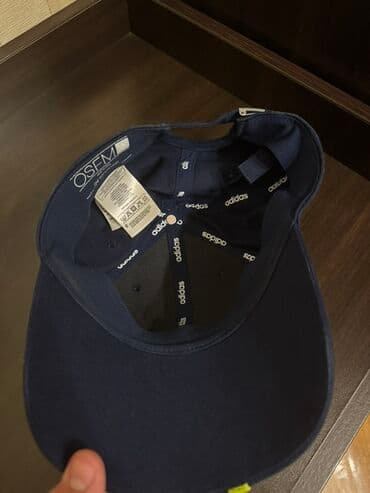 kişilər ucun dəri papaqlar və kepkalar: Kepka, Adidas, One size, rəng - Göy — 2