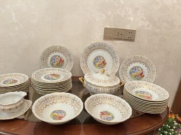 qab qacaq instagram: Nahar dəsti, rəng - Ağ, Farfor, Almaniya — 7