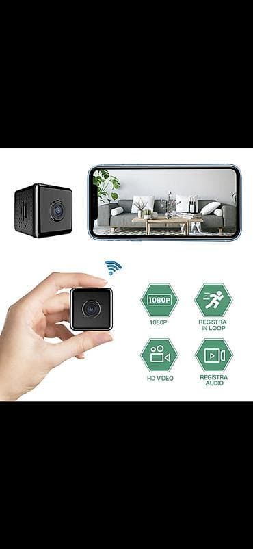 Mini Wi‑Fi təhlükəsizlik kamerası – 1080P Full HD - Ultra-kompakt — 1
