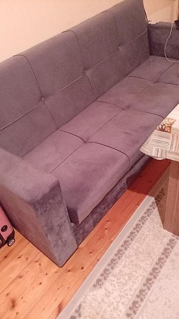 divanlar ve qiymetleri: Divan 120azn Merdekan 4626 leli Boz rəngli, müasir dizaynlı — 1