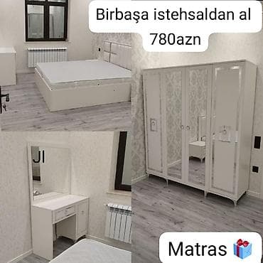 Yataq otağı dəsti – birbaşa istehsaldan Dəst tərkibi: - 2 nəfərlik