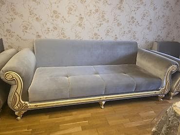 klassik divan: Klassik üslublu yumşaq mebel dəsti - Komplekt: 1 ədəd 3 nəfərlik — 2