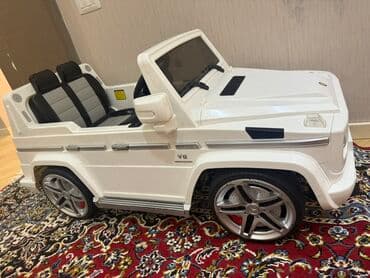 maşınlar uşaq üçün: Uşaq üçün elektrikli akkumulyator maşını – ağ rəngdə, kabriolet tipli — 1