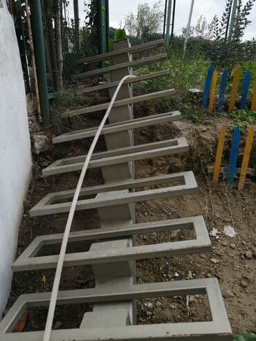 Kafel və bitirmə daşları: Metall pilləkən konstruksiyası - Material: ağırmetall profil (sənaye — 4