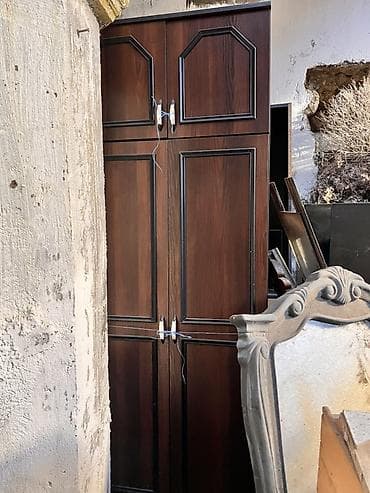 acarlı dolab: 2 qapılı, Qəhvəyi, Taxta, Açılan, Düz dolab — 3