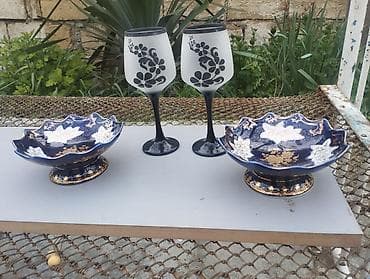nar sixan aparat: Dekorativ süfrə dəsti - 4 hissədən ibarət: 2 ədəd qab və 2 ədəd qədəh — 1