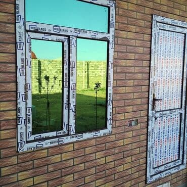 qapları: Yeni İkiqat şüşə paketi Plastik pəncərə, Еni: 100 sm, Uzunluğu: 100 sm — 5