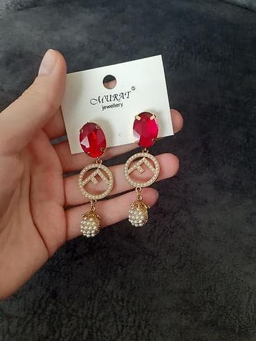 Серьги fendi новые бижутерия — 2