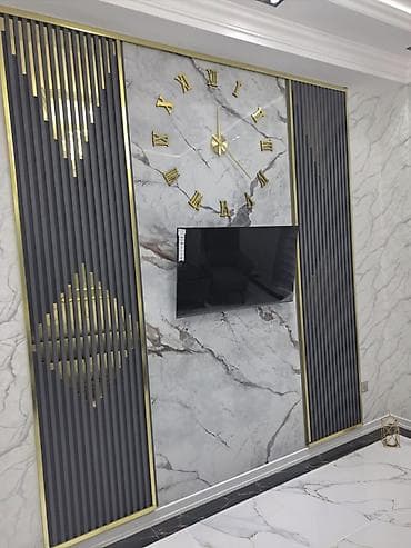 Peyk antenalarının quraşdırılması: Mərmər effektli interyer dizaynı və tam təmir xidməti - Hamam və — 8