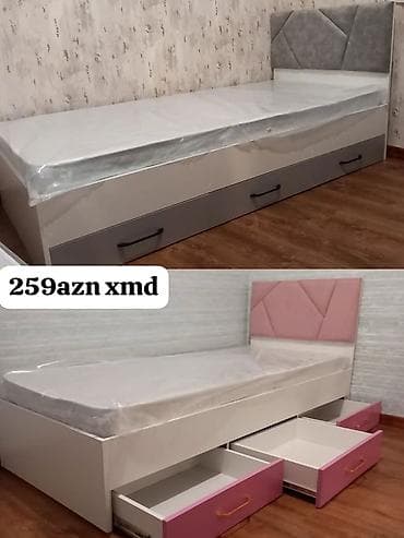 Təknəfərlik çarpayı, Matrassız, Siyirməli — 1