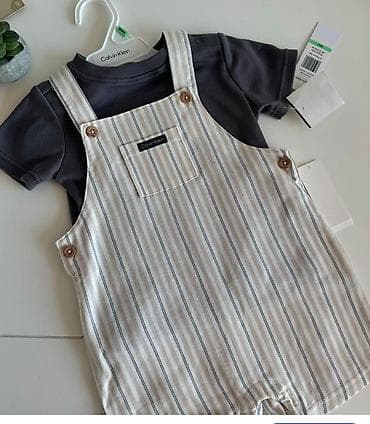 Комбинезоны: Istifade olunmus Original Calvin Klein uşaq geyim dəsti Olcu 18 ay - — 1