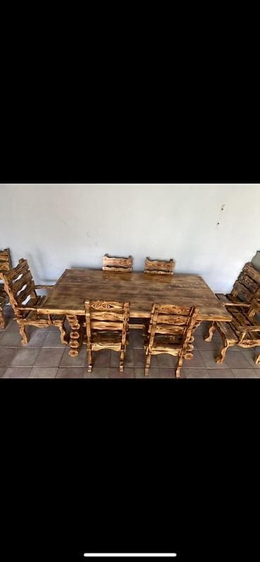 taxt 2ci əl: Balkon üçün, Yeni, Açılmayan, Dördbucaq masa, 8 stul — 1