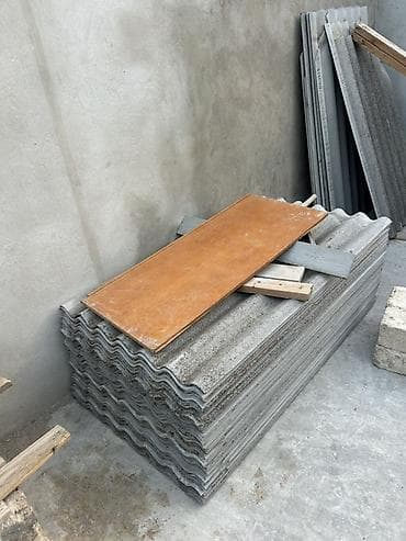 evkalipt ağacı satilir: Şifer dam örtüyü vərəqləri - Material: Dalğalı beton/şifer panellər - — 5