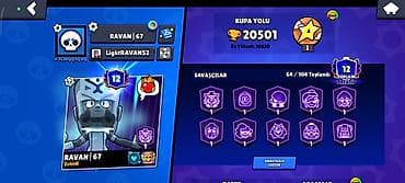 Digər: Brawl Stars oyun hesabı - Kupa yolu: təxminən 20.5K+ — 1