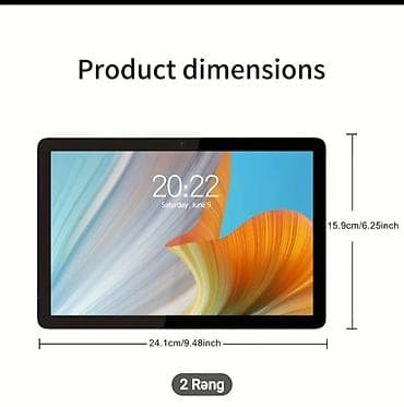 honor 9 pro: Android 14 planşet – 10.1 düym IPS HD ekran (1280×800), 24.1×15.9 sm — 4