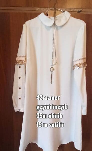 qadin ucun kostyum salvar: Qadın geyimləri dəsti 1) Çəhrayı don 1 - Brend: Defacto - Ölçü: 44 - — 4