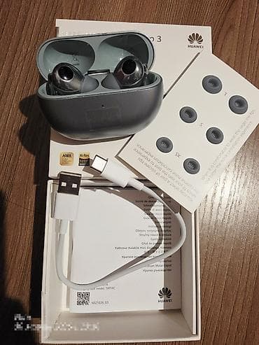 səs yazma proqramı: İşlənmiş Simsiz (Bluetooth) Qulaqcıqlar, Huawei, rəng - Gümüşü — 3