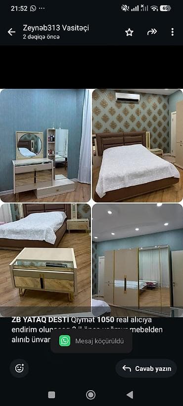 *ZB* *YATAQ DESTİ* Qiymət *1050* real alıcıya endirim olunacaq 3 il