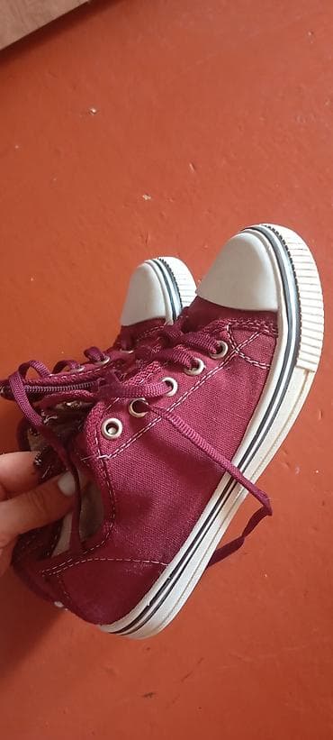 converse canta: Ehtiyaci olana verilir.Bordo rəngli parça (kanvas) uşaq krossovkaları — 1