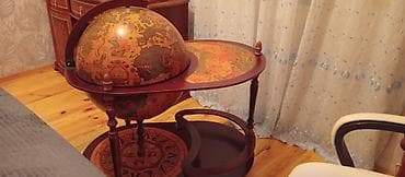 antik stul: Bar masası, Açılan, Taxta, Yumru masa — 3