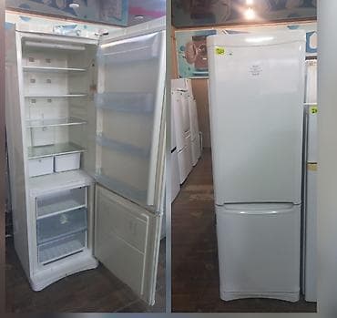 İkiqapılı soyuducu (aşağıda dondurucu) - Ağ rəng, şaquli korpus -