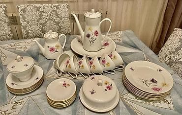 Çay dəsti, rəng - Ağ, Farfor