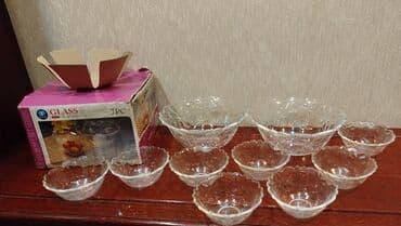 naxış şəkilləri: Şüşə kasalar dəsti – Glass Bowl Set Series - Material: şəffaf şüşə - — 4