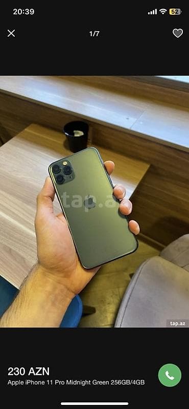 88 00 nokia: IPhone 11 Pro, 256 GB, Matte Midnight Green, Face ID — 1