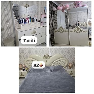 Aynur 2💃 Yataq dəsti Matrası təkcə 600 azn alınıb Küpə dolabı ölcü