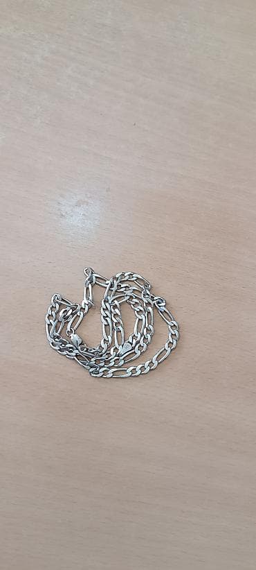 Аксессуары: 925 əyarlı gümüş boyunbağı 22 qiram - Material: 925 işarəli sterlinq — 2