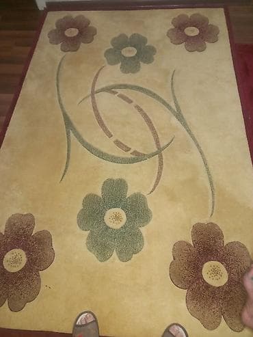 Xalça dəsti – krem və bordo rənglərdə, floral naxışlı - Dəst tərkibi