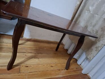 Masa və oturacaq dəstləri: Mətbəx masası, İşlənmiş, Açılmayan, Taxta, Dördbucaq masa — 4