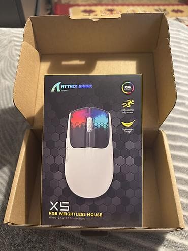 ATTACK SHARK X5 Üç Modlu Kablosuz Oyun Faresi BT 5.1/2.4Ghz/USB-C