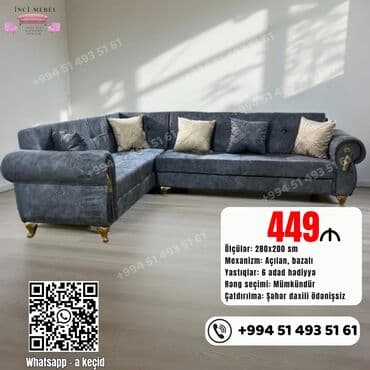 Künc divan, Yeni, Açılan, Bazalı, Parça, Şəhərdaxili pulsuz çatdırılma