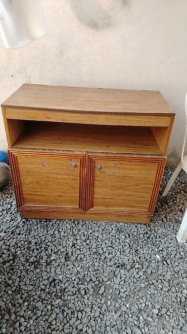 televizor alti mebel: Düz TV altlığı, Polkalı, Taxtalı — 1