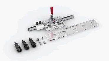 yer deşen: Minifix Şablonu Komplektə aşağıdakılar daxildir. 1.Minifix və dubel — 1