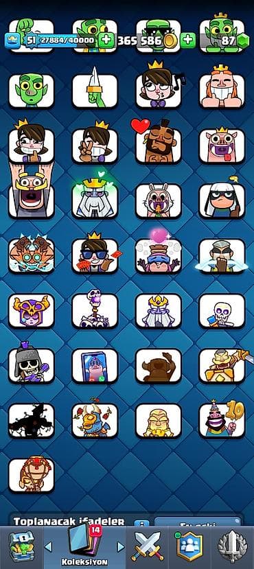 smart saat mi: Clash Royale oyun hesabı - Kral səviyyəsi: 51 - Kupa: 10615 - Pass — 1
