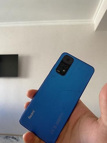 ucuz telefonlar: Redmi Note 11, 128 GB, rəng - Mavi, Zəmanət, Sensor, Barmaq izi — 1