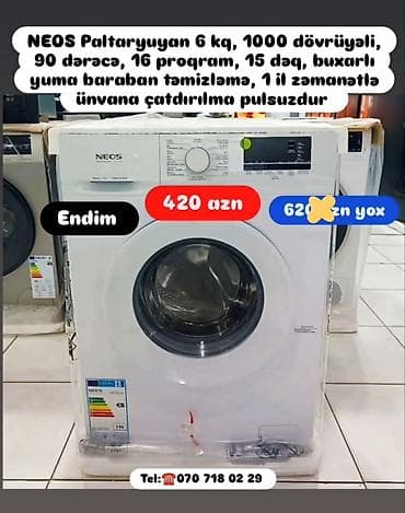 Məişət texnikası: Anbardan satış paltaryuyan ünvana çatdırılma quraşdırılma pulsuzdur — 7