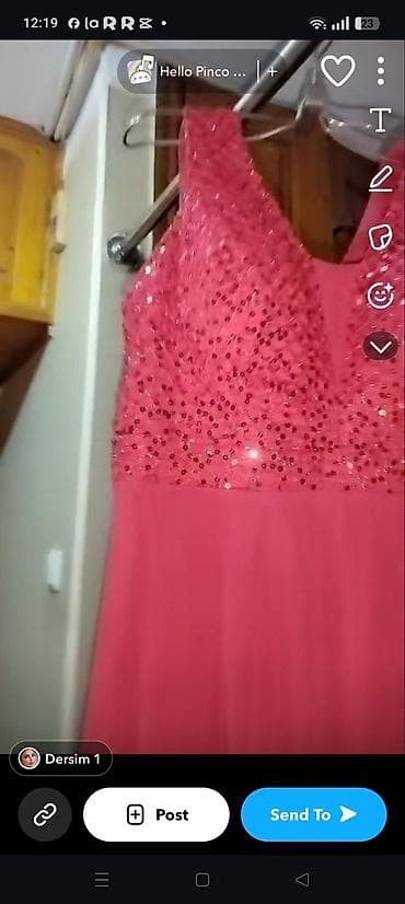 biserli paltar modelleri: Məhsul: Qadın gecə/libas - Rəng: Parlaq qirmizi - Dizayn: Üst hissə — 2