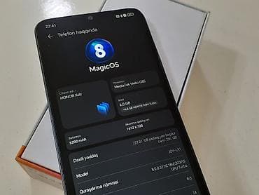 honor magic 3 pro plus: Honor X6b, 256 GB, rəng - Qara, Zəmanət, Düyməli, Sensor — 8